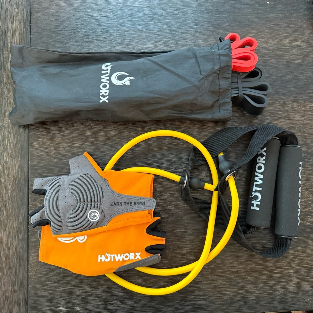Hotworx Bundle Resistance Band Set, Gloves